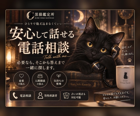 ひとりで抱えた悩み、一緒に整理します 話すことで、少し心が軽くなる時間を イメージ1