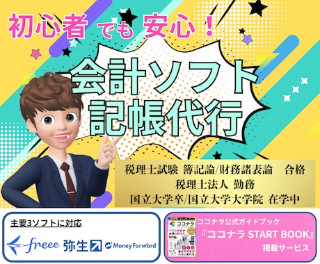 会計ソフト記帳代行/確認を公式本掲載の私が行います イメージ1