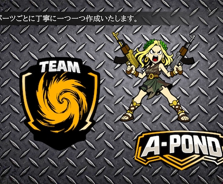 カーテゥーン調のオリジナルデザインロゴを作成します ワッペンやステッカーなどに適したカーテゥーン調デザインを作成 イメージ2