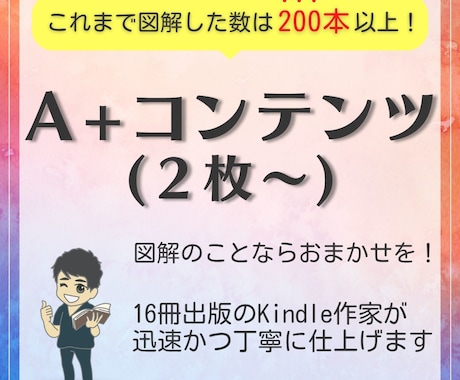 オリジナルA+コンテンツ(２枚から)制作します Amazon上であなたの書籍を光らせろ！ イメージ1