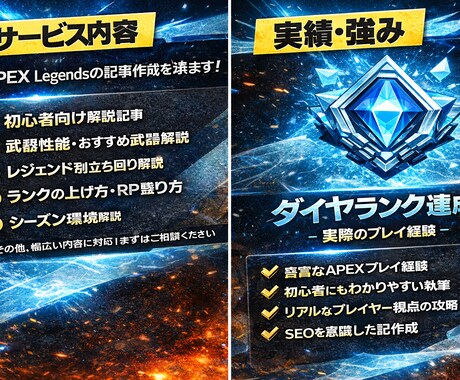 APEXランク上がらない方へ 初心者歓迎してます 「SEO対応のAPEX攻略記事を書きます。」初心者歓迎 イメージ2