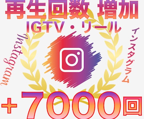 Instagramリール再生＋７０００回伸ばします インスタグラムの動画再生回数を増加！リールを拡散！ イメージ1