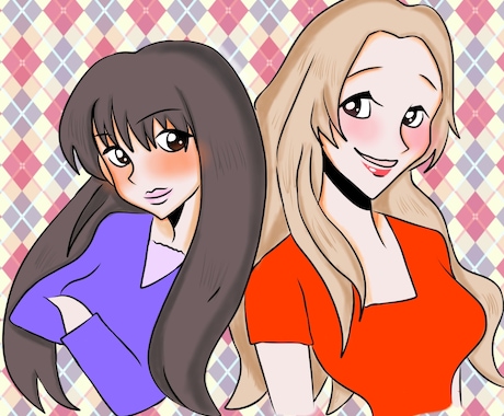 ディズニープリンセス風の似顔絵お描きします 可愛いプリンセス似顔絵を描かせて頂きます♪ イメージ1