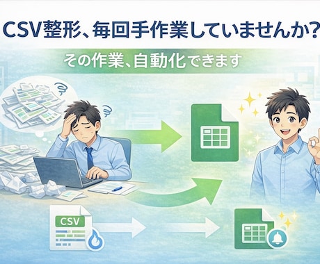 過去データの整形＆スプレッドシート反映代行します 【CSV対応】Googleフォーム・Excel連携もOK イメージ2