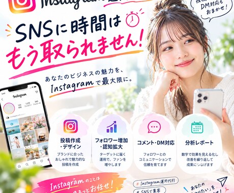 お試し価格2000円でSNS運用代行します ＊丁寧に低価格でお試し可能＊【お試し運用におすすめ】 イメージ1