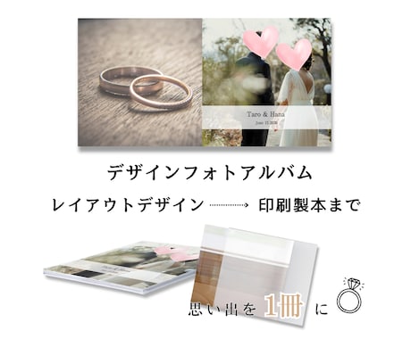 シンプルおしゃれ結婚式アルバムお作りします イメージ1