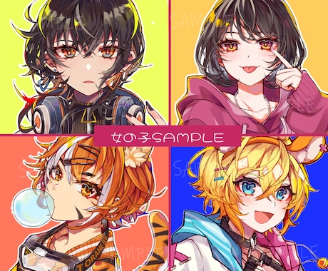 イラスト・アイコン・ヘッダー様々な絵柄で作成します 商用可！似顔絵・ブログ・インスタ・動画配信サムネ等用途様々！ イメージ2