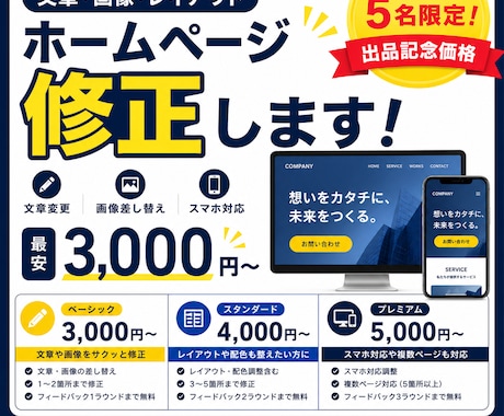 HPやLPの修正、調整、承ります しっかりとしたヒアリングはもちろんスピーディーにこなします。 イメージ1