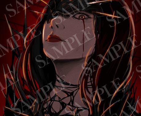 ダークファンタジー・ゴシック調の一枚絵を制作します 物語を感じる世界観イラストを作成します。 イメージ2