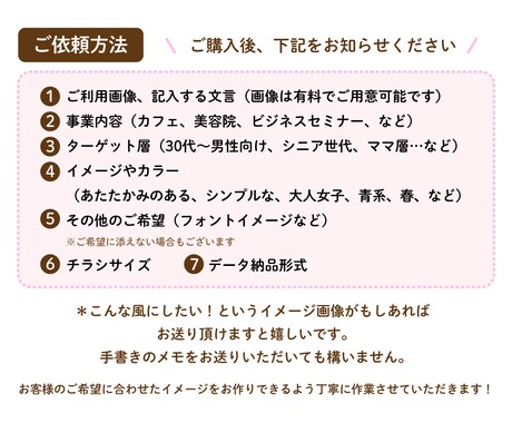 プロのデザイナーがオリジナルデザイン作成致します メニュー表・チラシ・フライヤー・POPなど幅広く対応します◎ イメージ2