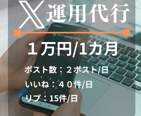 X（Twitter）｜60投稿＋1カ月運用します 文章＆Xのプロによるポスト作成と運用をお手ごろ価格でお届け！ イメージ1