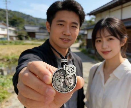 写真から作る純銀似顔絵ネックレス制作ます オーダーメイド記念日誕生日ギフト イメージ2