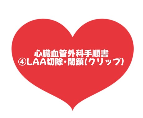 大人気！心臓血管外科手術手順書お渡しします 心臓血管外科/手術/手術室看護師/④LAA切除･閉鎖 イメージ1