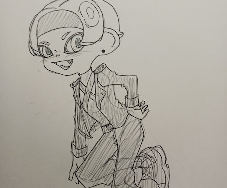 スプラトゥーン風アイコンイラスト描きます 思い描くオリジナルイカタコちゃんをアイコンにしてみませんか？ イメージ2
