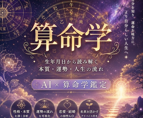 算命学で運命の流れを読み解きます 算命学で運命の流れを分かりやすく解説します イメージ1