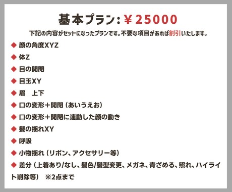 Vtuber向けLive2Dモデリング制作します 安価でシンプルな動きでも問題ない方におすすめ イメージ2