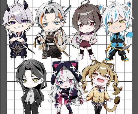 ミニキャラ（デフォルメ・SD）描きます お急ぎの方もご相談くださいませ(別途料金は発生します) イメージ2