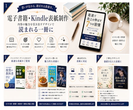 限定5名様(残り3/5)電子書籍の表紙を制作します イメージ1