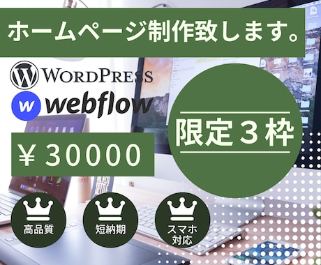 ３枠限定、集客に強いホームページを作ります オーダーメイドで作るあなただけのオリジナルホームページ イメージ1