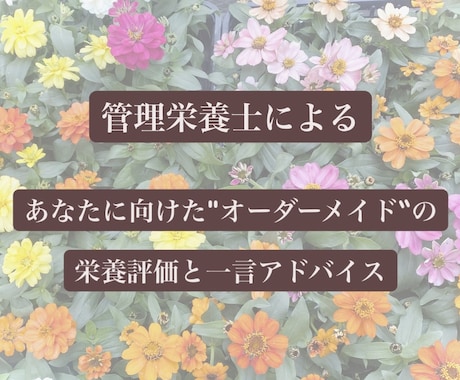 管理栄養士が1日分の栄養評価＋一言アドバイスします あなたに向けたオーダーメイドの食事アドバイスをいたします✨ イメージ1