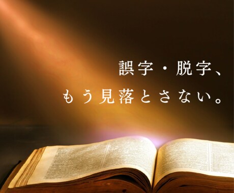 誤字・脱字のチェックをします 動画テロップや小説・同人誌まで！誤字発見ならお任せください！ イメージ1