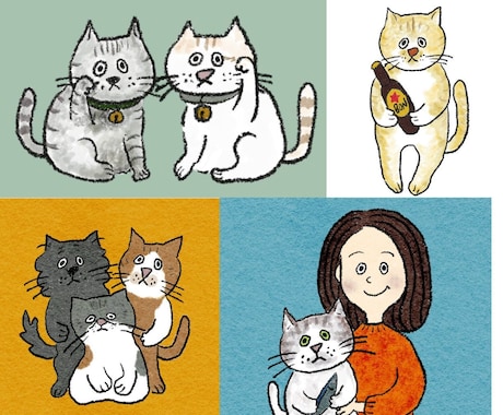 ペットやお好きな動物のゆるかわなイラスト描きます SNSアイコンにおすすめ！キャラクター風の似顔絵でほっこり イメージ2