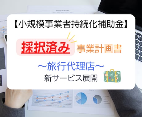 旅行代理店★持続化補助金採択書類をお譲りします 採択済みの事業計画書を【テンプレート】としても利用できます！ イメージ1