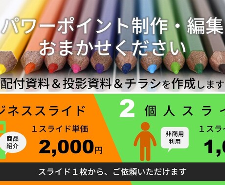 パワポでセミナー・研修・商品案内資料を制作します ５００回以上の登壇実績から聴き手の行動を促す資料を制作します イメージ1