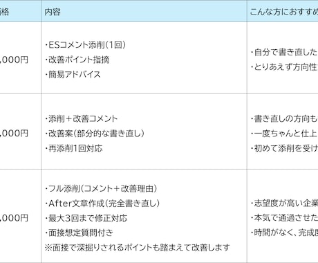 元面接官がESを徹底添削｜面接のコツまで伝授します 採用側の視点で“通るES”に改善します イメージ2