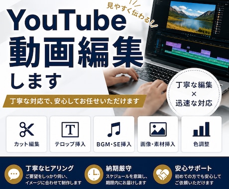 YouTube動画を丁寧に編集します 丁寧な編集と安心できる対応をします イメージ1