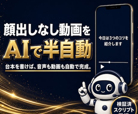 顔出しなしYouTubeをAIで作る教科書渡します イメージ1