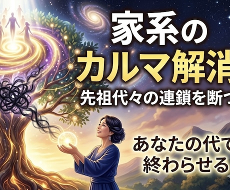 家族間や家系のカルマの解消ワーク★因縁解きます なぜか上手くいかない家族関係の根源を解消し、自由になります。 イメージ1