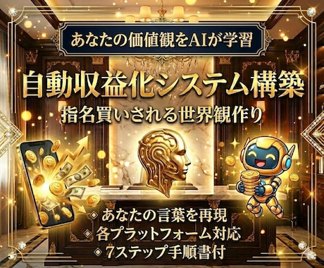 AIと対話するだけで収益化に必要な全素材を作ります 自動化｜スマホ1台｜1日15分｜初心者OK｜ イメージ1
