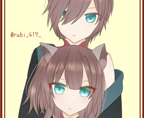 最短3日】アイコン､ヘッダー制作いたします ほんわか可愛いイラスト⋆*SNSのアイコンなどに イメージ2