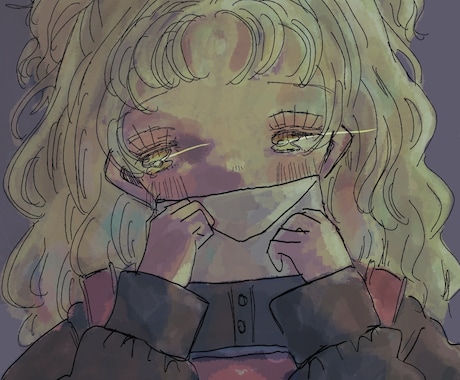 機械で描く手描きの質感。詩的な人物イラスト描きます あなたの「世界観」を、一枚の芸術へ。 イメージ1