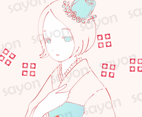 イラスト多数/和装女性のアイコンを販売しています ダウンロードするだけ♪/和装女性シリーズ イメージ1