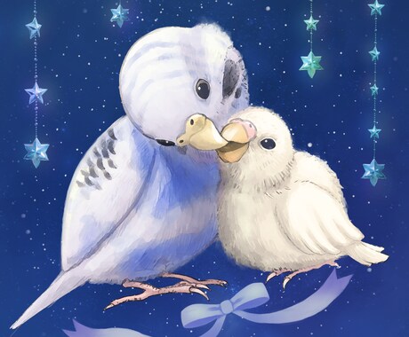 やわらかいタッチの動物イラストをお描きします ペットの記念日にかわいいイラストお描きします♡ イメージ2