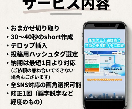 8本3000円ショート動画｜SEOタグ選定付きます 「切り抜き、ちょっと試してみたいな」──そんな方へ。 イメージ2