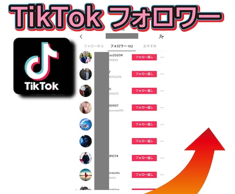 TikTokのフォロワー拡散して100人増やします 【保証付】TikTok/フォロワー/世界中拡散 イメージ2