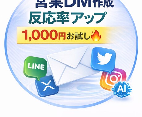 反応が取れる営業DM・営業文を作成ます イメージ1