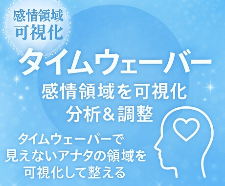 タイムウェーバー感情領域を可視化分析＆調整します タイムウェーバーで見えないアナタの領域を可視化して整える イメージ1