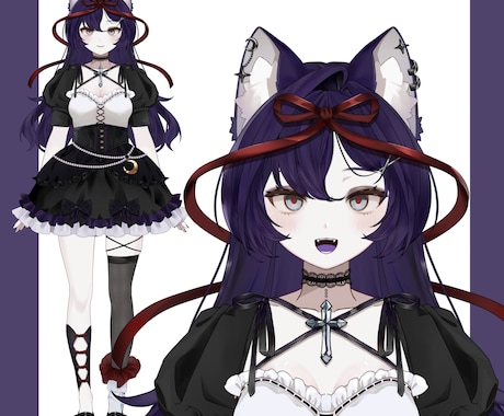 Vtuberモデルを高クオリティで制作します パーツ分けからモデリングまで一括制作できます！ イメージ2