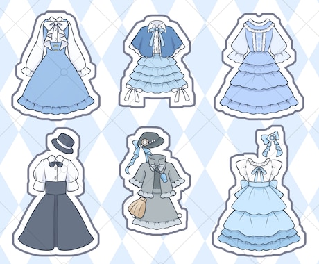 お洋服のイラスト制作します お洋服や小物のデフォルメイラストを制作いたします! イメージ2