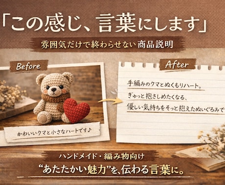 商品の【紹介文・説明文】を丁寧に作成します ✦～作家さんや販売者さんの想いを第一に魅力伝わる紹介文～✦ イメージ1