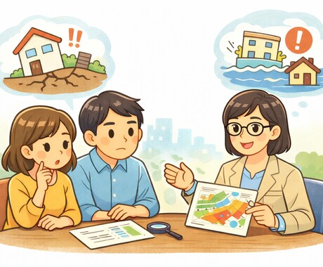 この土地の地盤は安全？住所で災害リスクを確認します 地震、液状化、浸水、地すべり等のリスクを気軽にご相談ください イメージ1