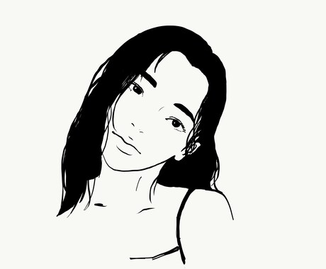 SNS（インスタなど）の似顔絵アイコン描きます シンプルでオシャレな自分だけの似顔絵風アイコン！ イメージ1