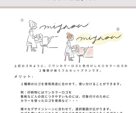 シーンに合わせて使えるロゴデーター全て揃います 商用利用可能！あなただけのオーダーメイドな手描きデザイン！ イメージ2