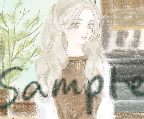 ふわふわ女性用SNSアイコンお作りします 優しい印象のゆるふわなSNSアイコン イメージ1