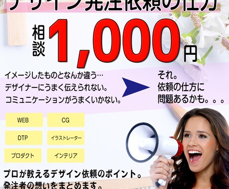 期待したものが出来る!デザインの発注の仕方教えます プロがレクチャー。デザイナーと齟齬が無いよう添削致します。 イメージ1