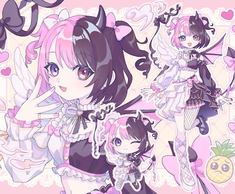 二次利用OK・キャラクターイラストを制作します 配信活動やグッズ制作など。商用込み価格です。 イメージ2